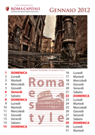 Calendario 2012 Roma Città Eterna