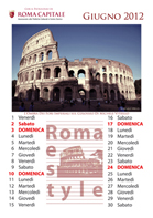 Calendario 2012 Roma Città Eterna