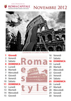 Calendario 2012 Roma Città Eterna