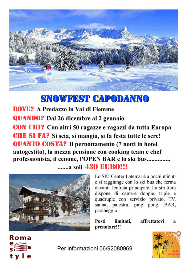 SnowFest Predazzo, Val di Fiemme